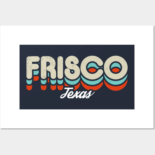 Retro Frisco Texas Wall Art by rojakdesigns